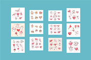valentines doodle set bundle, a Decorative Illustration by foxndeer (Thumbnail 3 of 4)