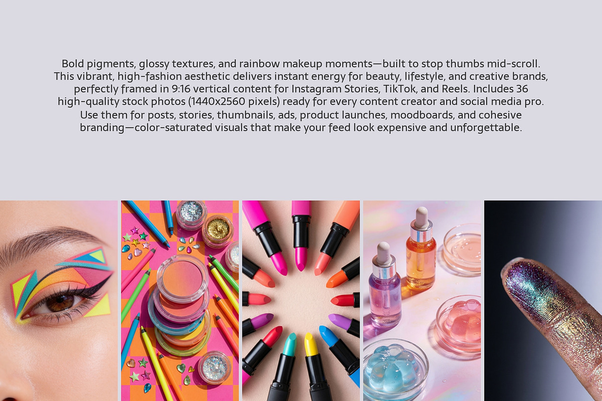 Chromatic Glam, a Beauty & Fashion Photo by AI Petr Creative Agency (Photo 2 of 7)