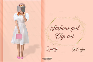 Fashionable women clipart