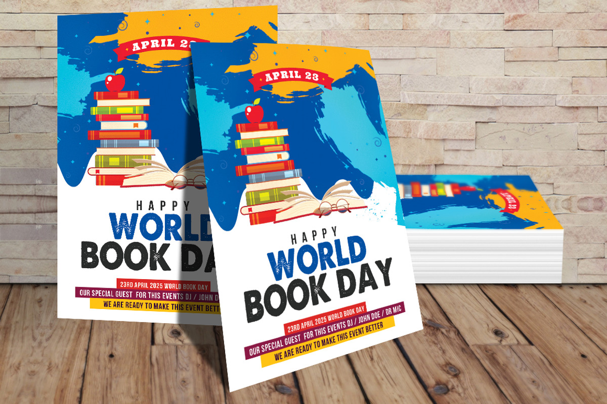 Customizable World Book Day Flyer, a Graphic by graphicforest (Photo 3 of 3)
