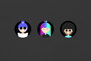 50 Flat Avatar Characters Pack, an Object Graphic by Parisa-Artstudio (Thumbnail 3 of 5)