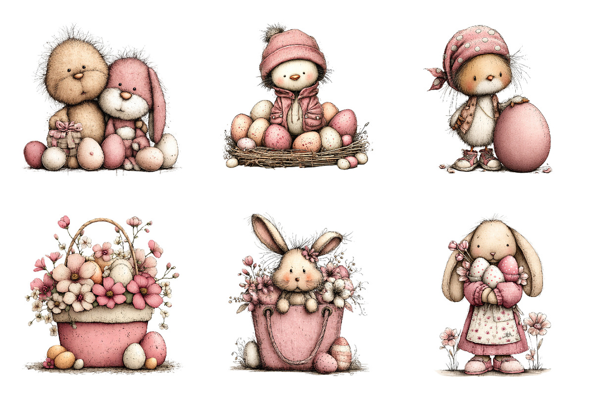 Farmhouse easter decor clipart, an Illustration by SinaCreation (Photo 4 of 11)