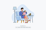 Guy Saving Money Illustration, a Person Illustration by Partikusi Design (Thumbnail 2 of 3)