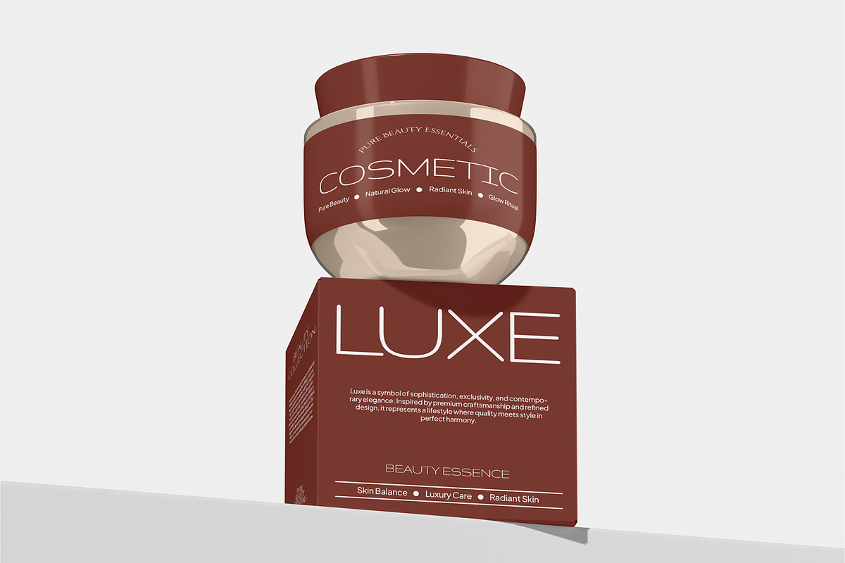 Cosmetic Glass Jar Mockup, a Packaging Mockup by Unerispace (Photo 3 of 5)