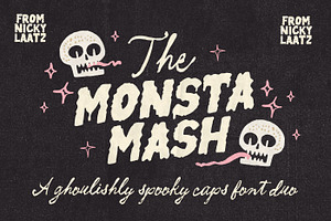 Monsta Mash Font Duo, a Handwritten Font by Nicky Laatz
