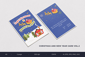 Christmas And New Year Card Vol.2, an Invitation Template by Bewalrus Studio