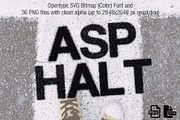 Asphalt Opentype SVG Font and PNGs, a Symbol Font by Creative Graphics (Thumbnail 1 of 6)