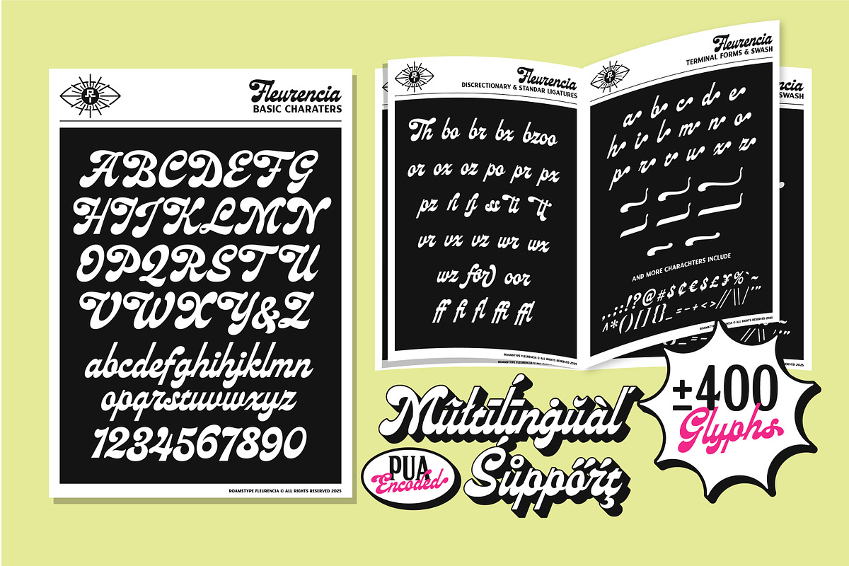 Fleurencia - 70's Adorable Script, a Script Font by Roams Type (Photo 7 of 12)