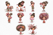 Flowers and Girls Clipart, an Illustration by Craft Nest (Thumbnail 6 of 6)