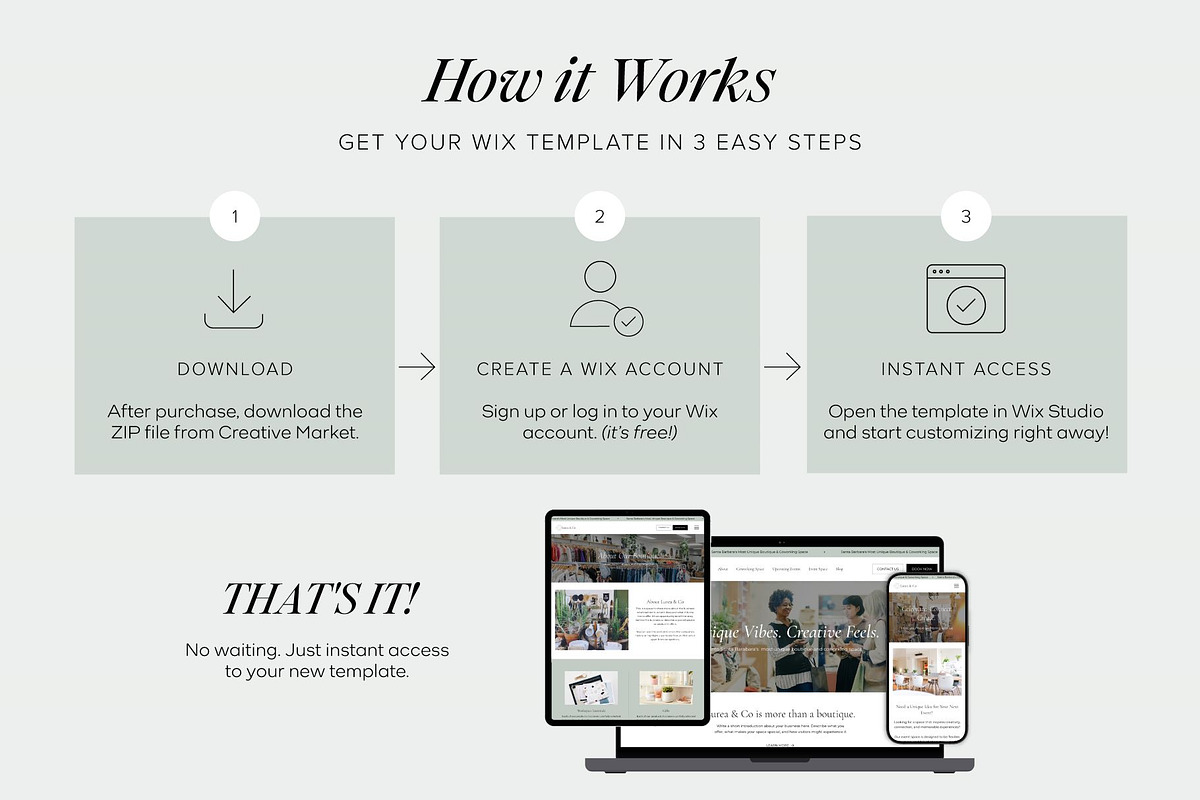 Wix Studio Template Boutique/Events, a Wix Template by concreteandpalm (Photo 6 of 6)