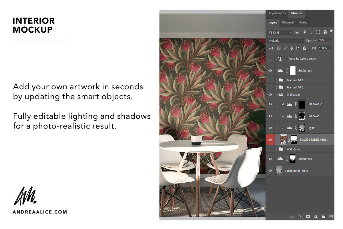 Interior Mockup - Modern Dining Room, a Household Mockup by Andrea Muller (Photo 4 of 7)