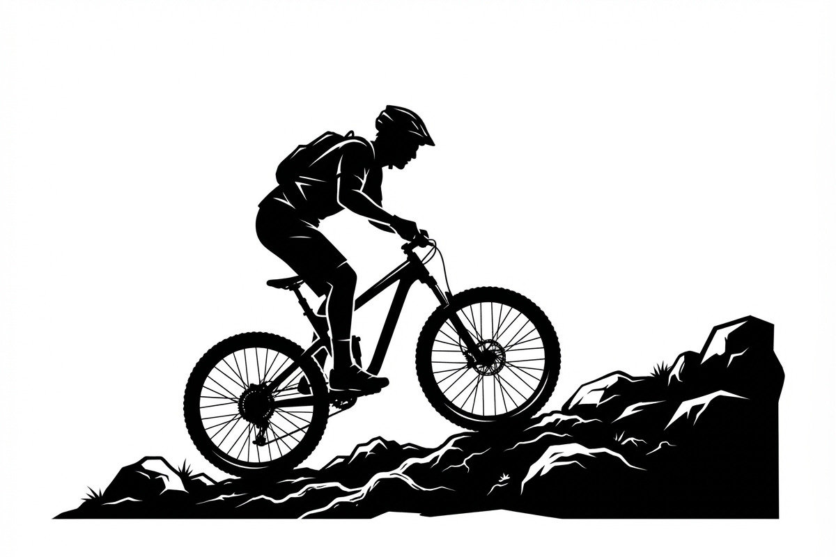 Mountain Biker Silhouette, a Person Illustration by Amazin_art (Photo 20 of 27)