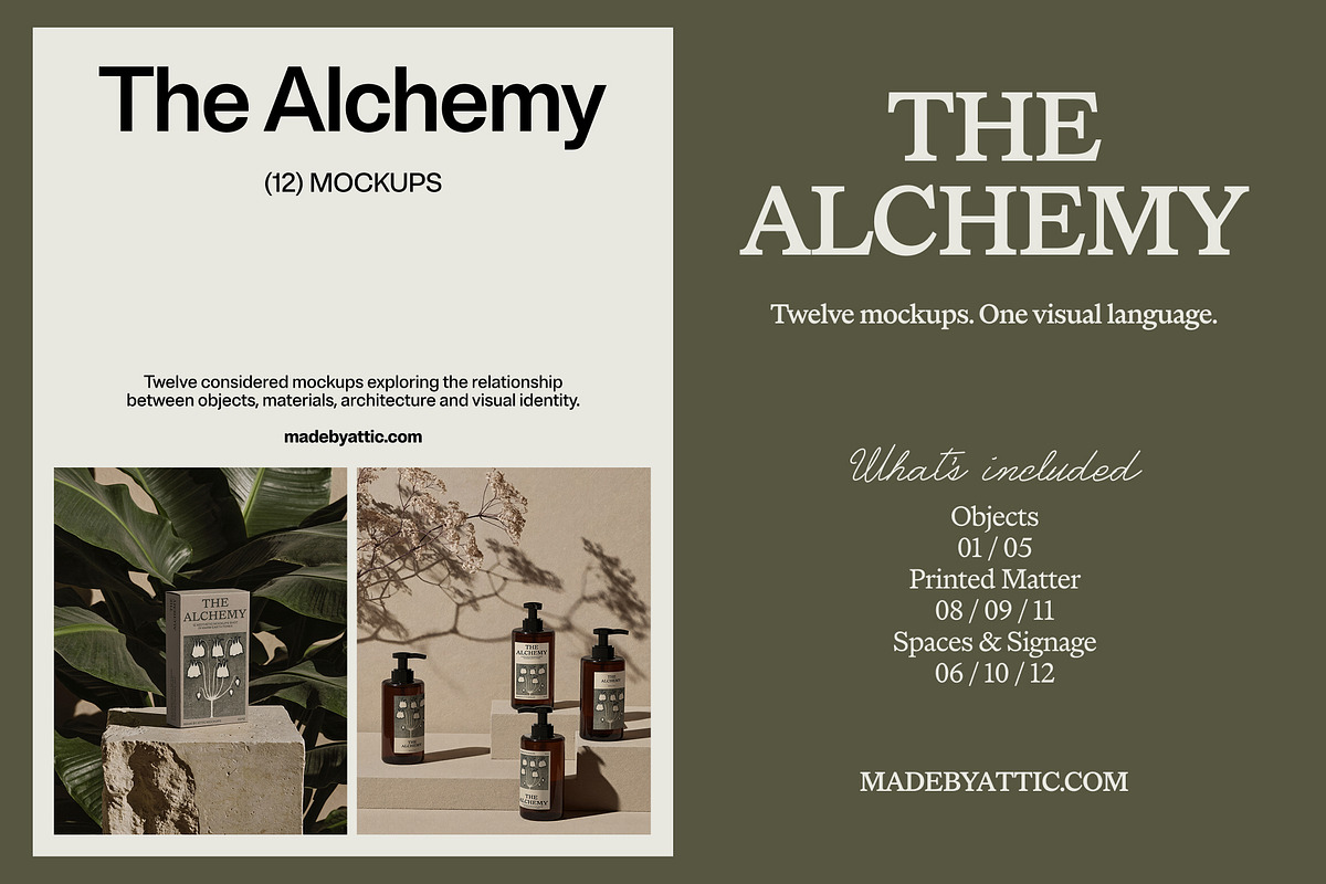 the alchemy : 12 editorial mockups, an Advertising Mockup by Made by Attic (Photo 1 of 5)
