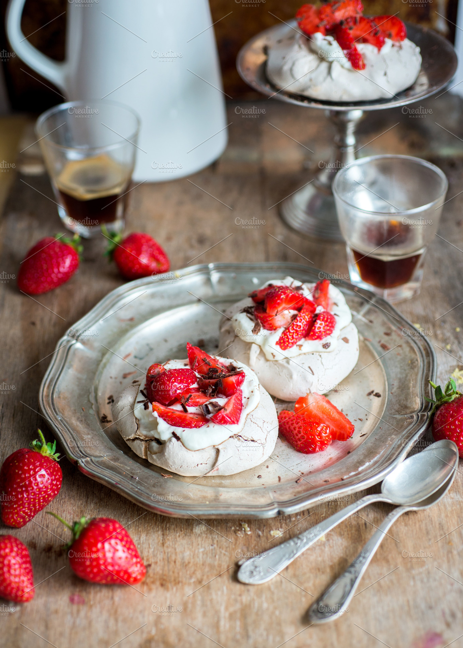 Strawberry pavlovas, a Food & Drink Photo by saharisha