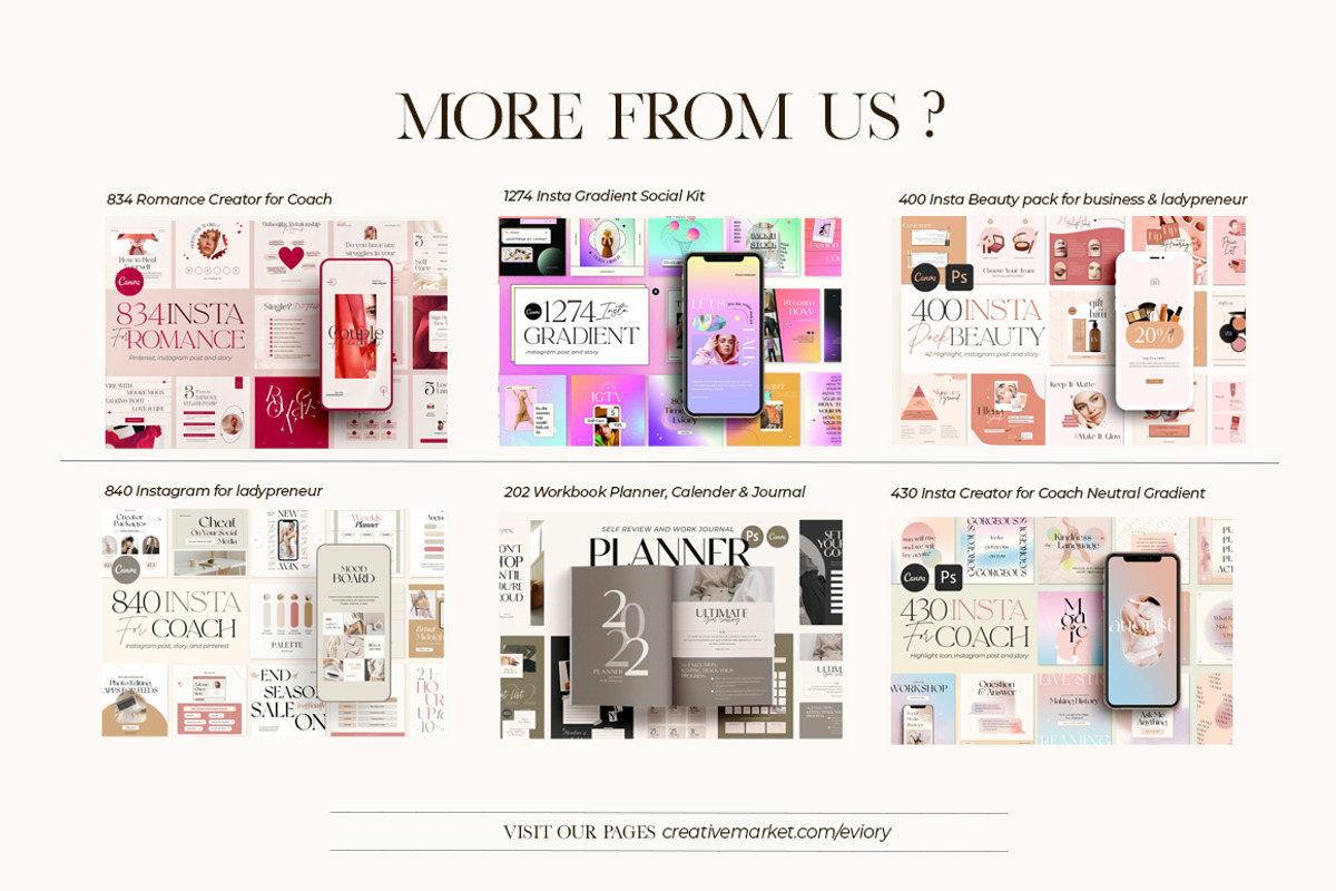 eCourse Carousel Instagram CANVA PS, a Social Media Template by Eviory (Photo 22 of 22)