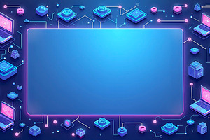 Gradient Business Frame With Digital, a Photo by LOGOCREATIVE