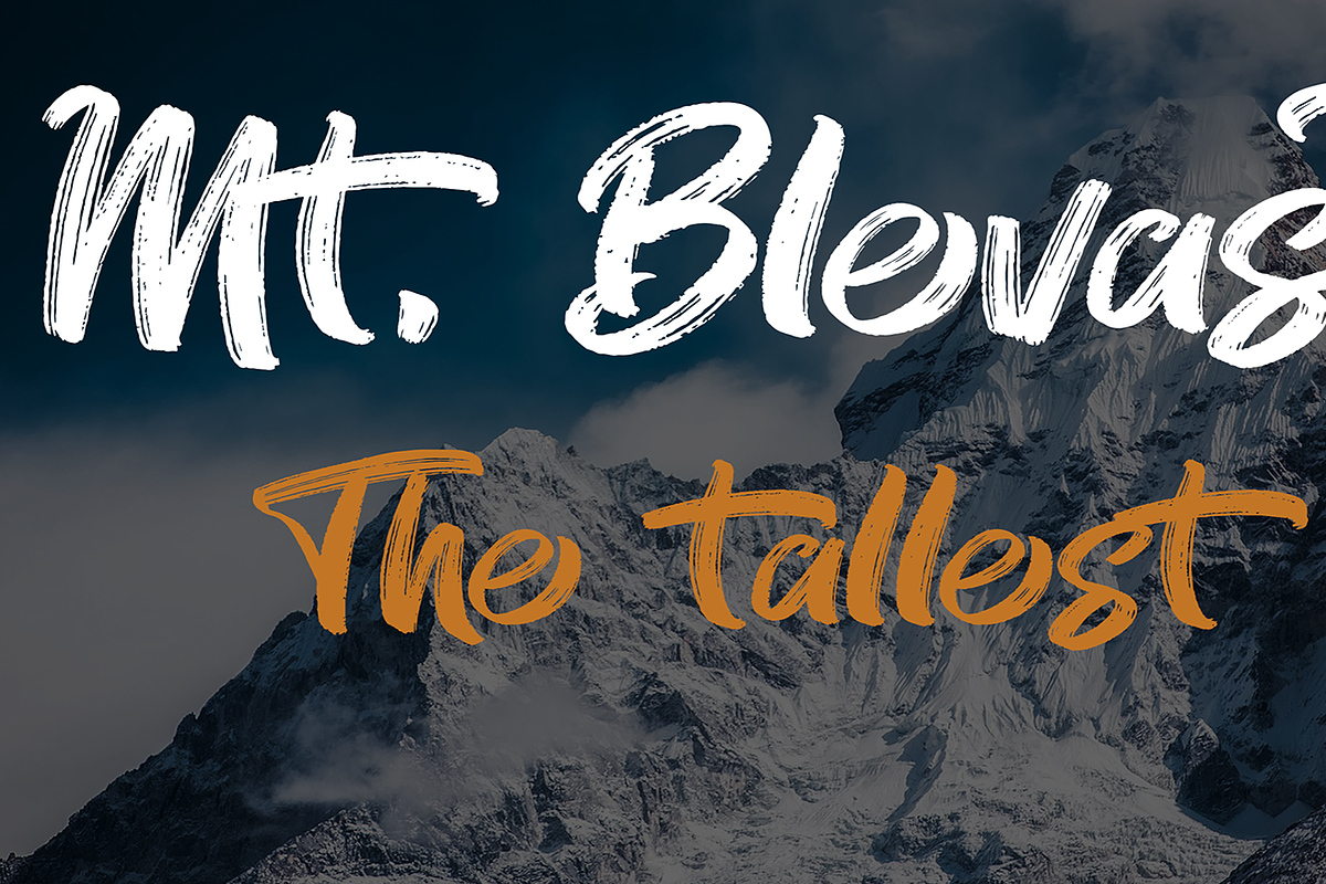 Mt. Blevas, a Font by CCONCEPTLAB