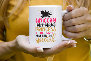 Unicorn Mermaid Princess It SVG