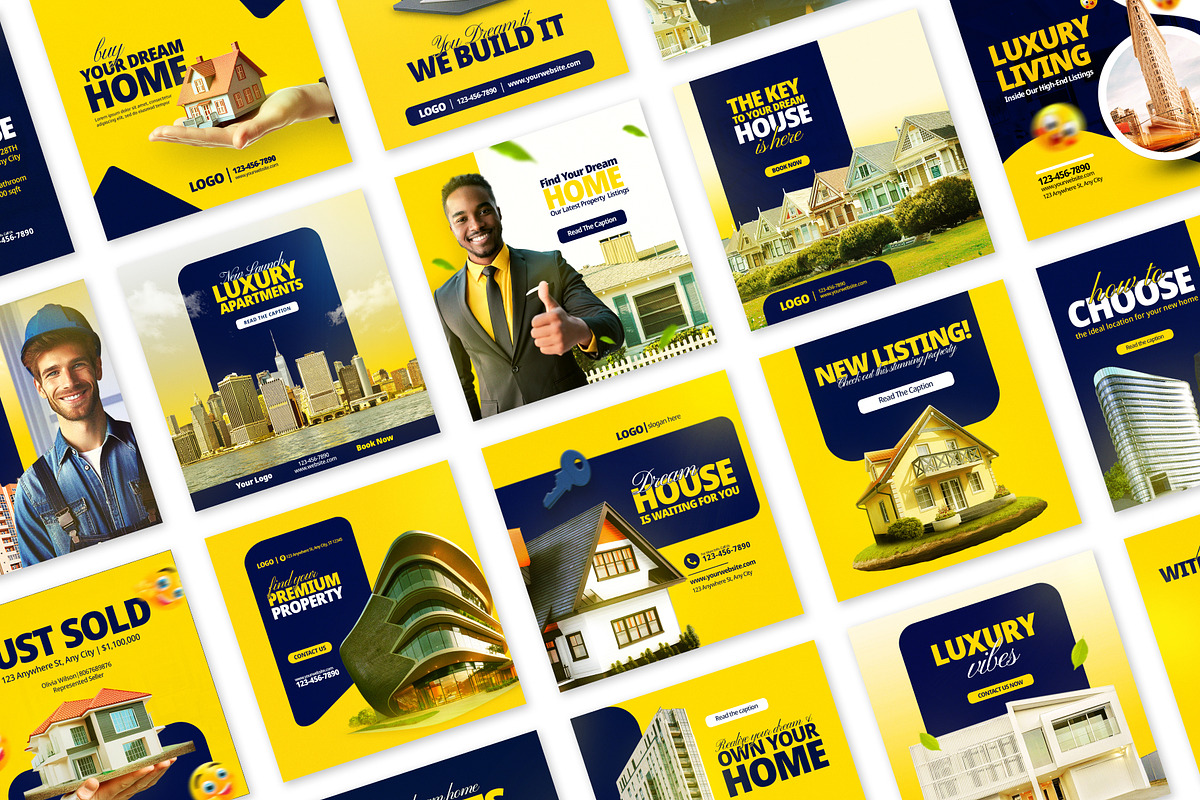 Real Estate Instagram Template, a Social Media Template by Raytas Studio (Photo 8 of 8)