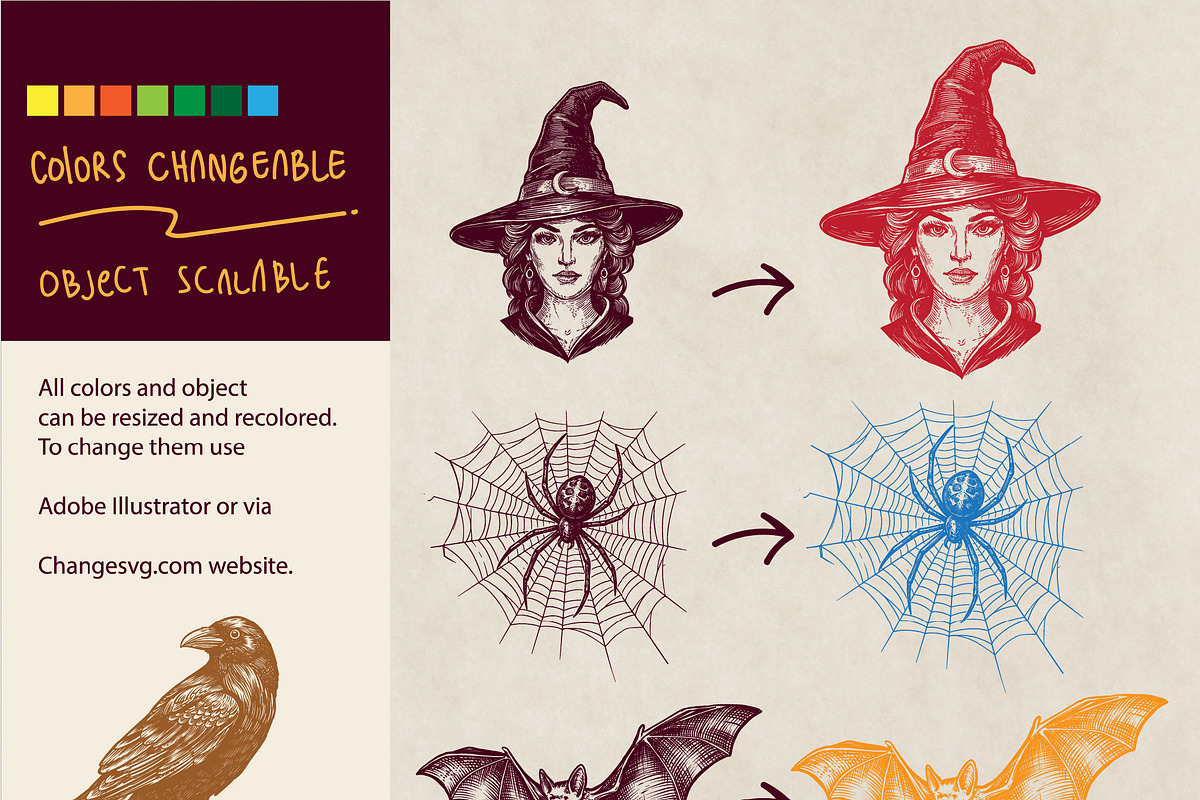 Halloween & Witchcraft Illustration, a Seasonal Illustration by OtpirusGraphic (Photo 9 of 10)