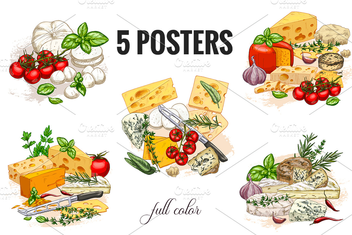Cheese. Vector collection., an Object Graphic by JSolomatina (Photo 4 of 5)