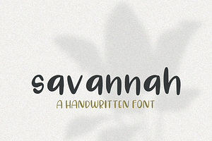 Savannah | A Handwritten Font