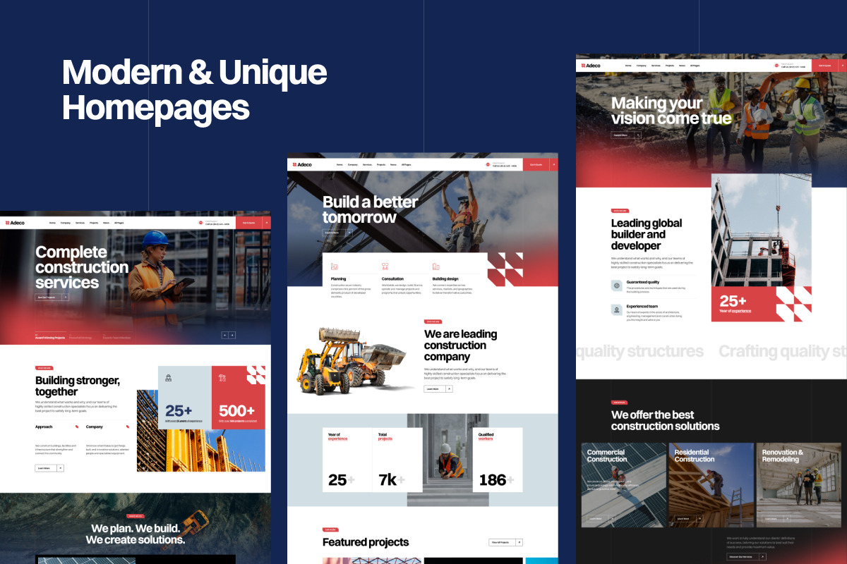 Adeco - Construction WordPress Theme, a WordPress Template by Opal Wordpress Theme (Photo 2 of 6)