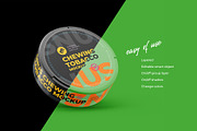 Snus Chewing Tobacco Can Mockup, a Packaging Mockup by easymock 2 (Thumbnail 3 of 10)