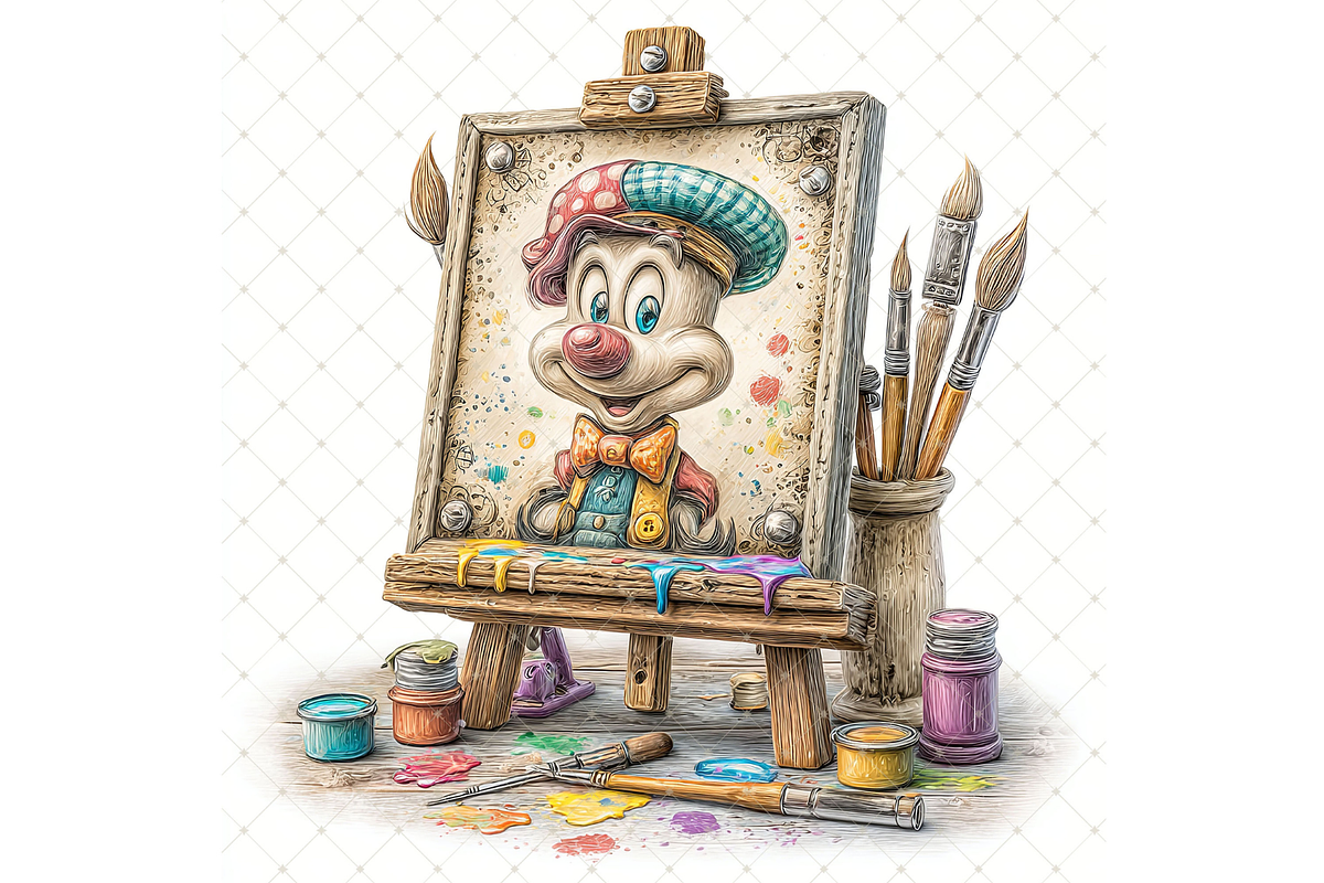 Canvas on Wooden Easel Clipart JPG, an Illustration by Memories By Lea (Photo 6 of 19)