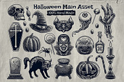 Halloween Hand-Drawn Illustration, an Object Graphic by bazzier_graphik (Thumbnail 2 of 9)