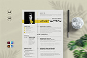 Professional Resume C/V Template, a Resume Template by Cleffon_Graphic_Studio (Thumbnail 1 of 4)