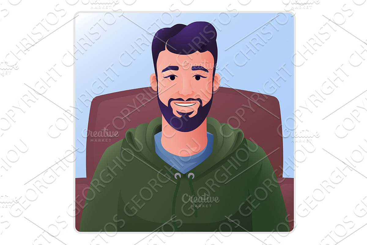 Man Profile Illustration Internet, a Person Illustration by Christos Georghiou
