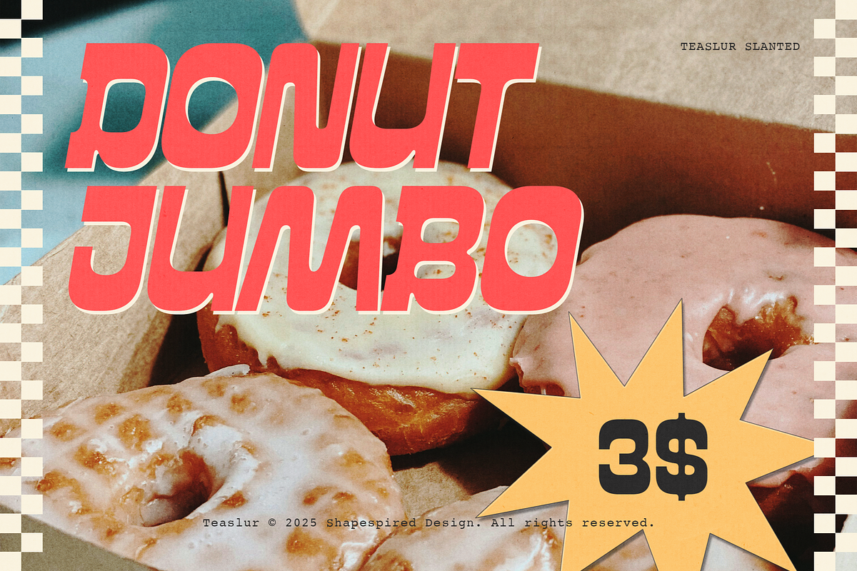 Teaslur - A Funky Modular Sans Serif, a Sans Serif Font by Shapespired Design (Photo 3 of 16)