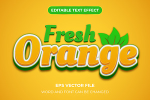 Fresh Orange Text Effect