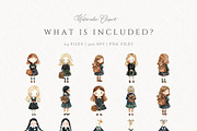 Back To School Goose whimsical girls, an Education Illustration by Invite to Clipart (Thumbnail 3 of 11)