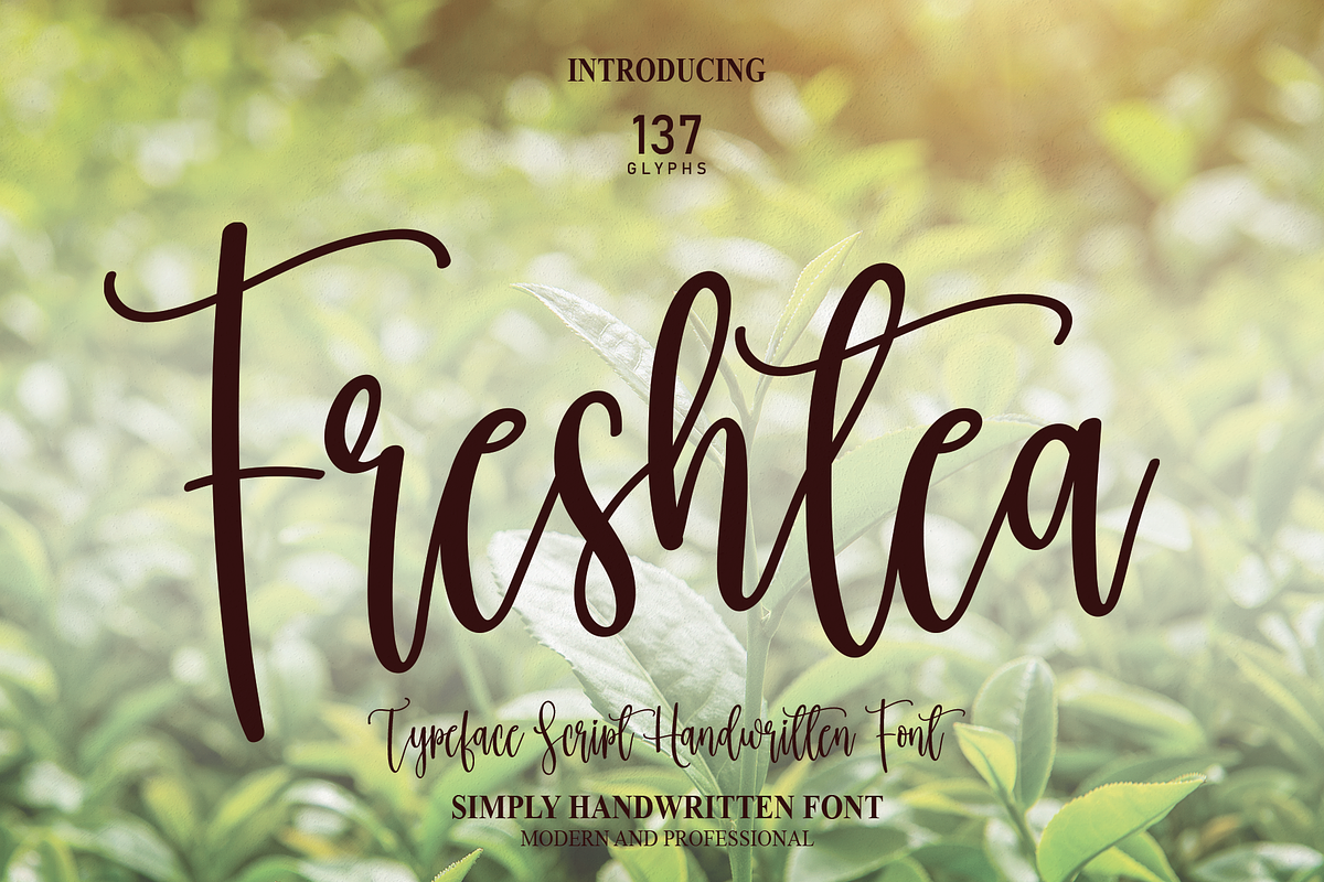 Freshtea | Script Font, a Script Font by Scratchones (Photo 1 of 8)