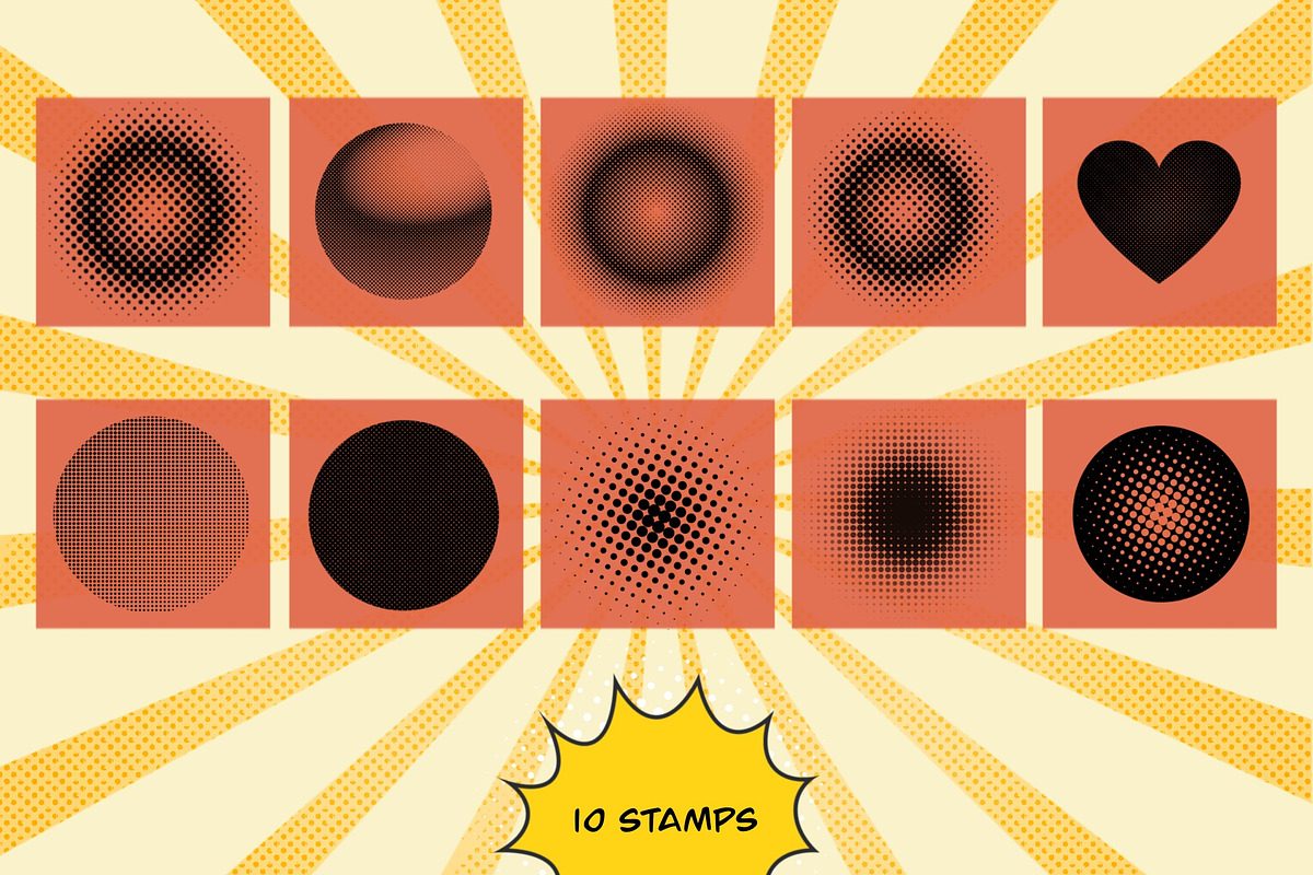 Premium Halftone Procreate Brushes, a Brush Add-On by Pawsitively Aesthetic (Photo 10 of 11)