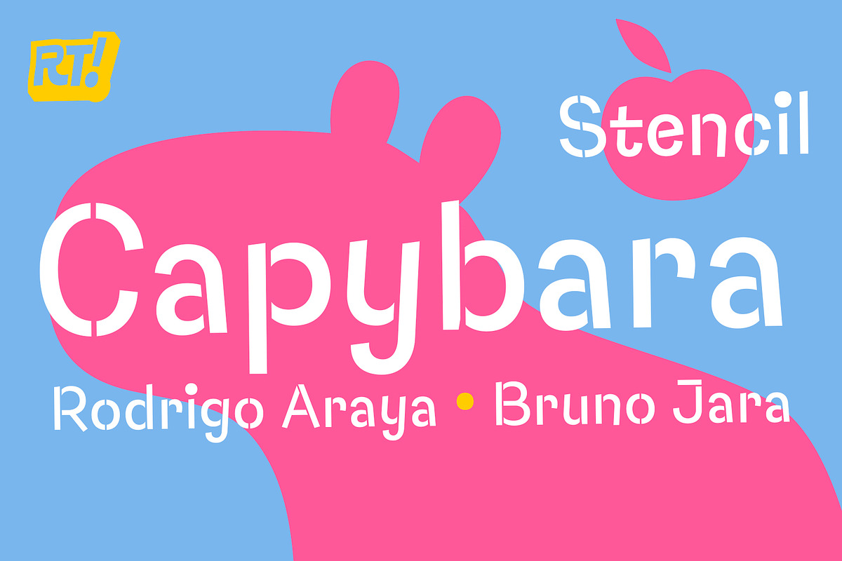 Capybara Stencil + Cyrillic, a Sans Serif Font by Rodrigo Typo (Photo 1 of 5)