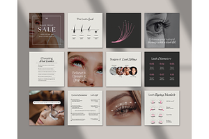 Lash Tech Template - Canva