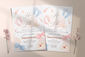 Baby Gender Reveal Invitation, an Invitation Template by Aarley Kaiven