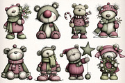 Whimsical Teddy Bear Clipart Bundle, an Illustration by Dream Creation (Thumbnail 2 of 7)