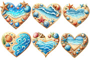 Summer Beach Heart Sublimation, an Illustration by Designworld (Thumbnail 4 of 5)