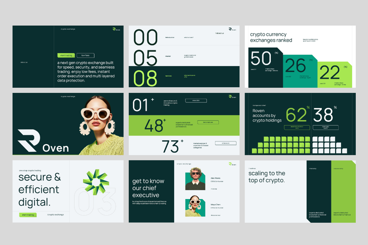 Roven - Crypto Exchange Pitch Deck, a Presentation Template by Hammad Arif (Photo 3 of 3)