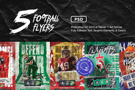 5 FOOTBALL Flyer Templates