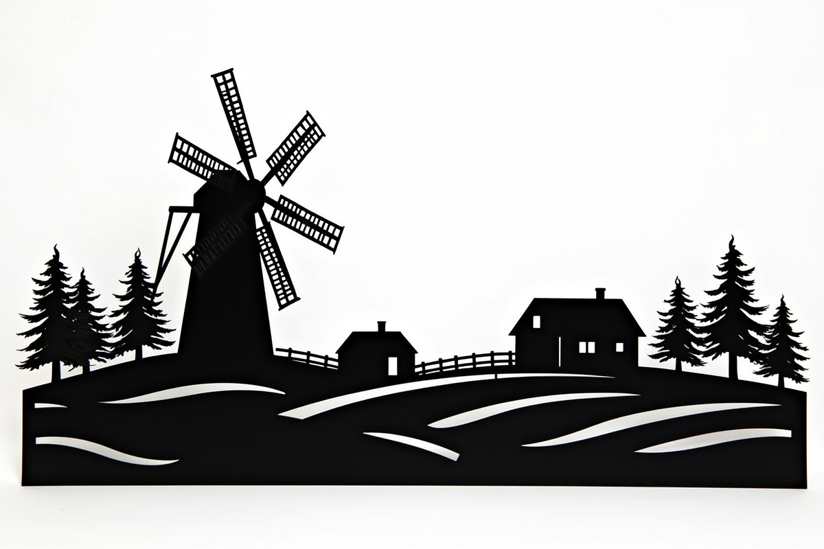 Dutch Windmill Field Set, an Illustration by jahid234 (Photo 3 of 10)