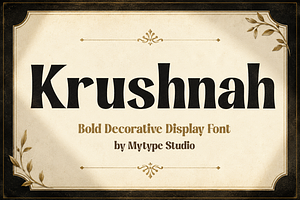 Krushnah - Condensed Display Serif