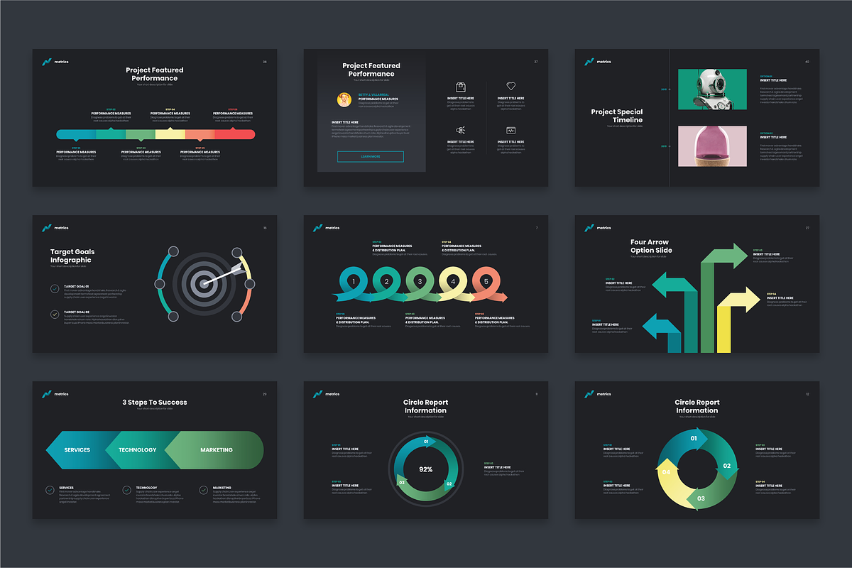 Metrics Infographic Powerpoint, a Presentation Template by Reshapely (Photo 5 of 11)