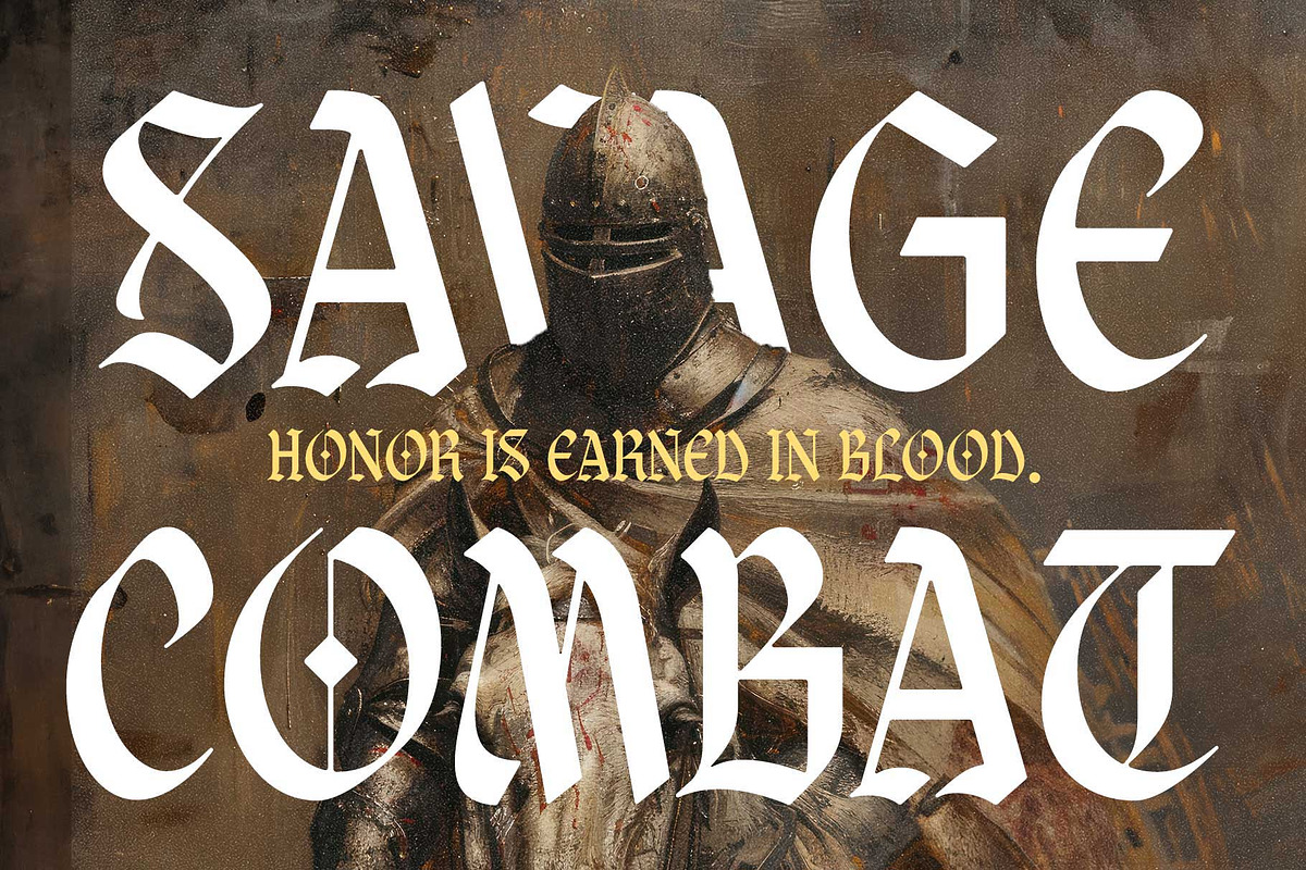 Braveson - Blackletter Style, a Blackletter Font by Arterfak Project (Photo 8 of 15)