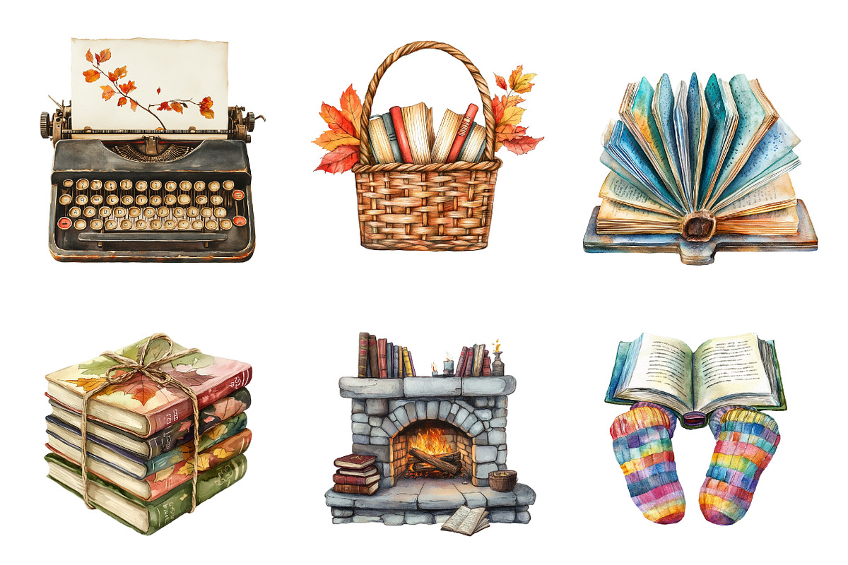 Fall Reading Nook Clipart, an Illustration by CreationArt (Photo 3 of 5)
