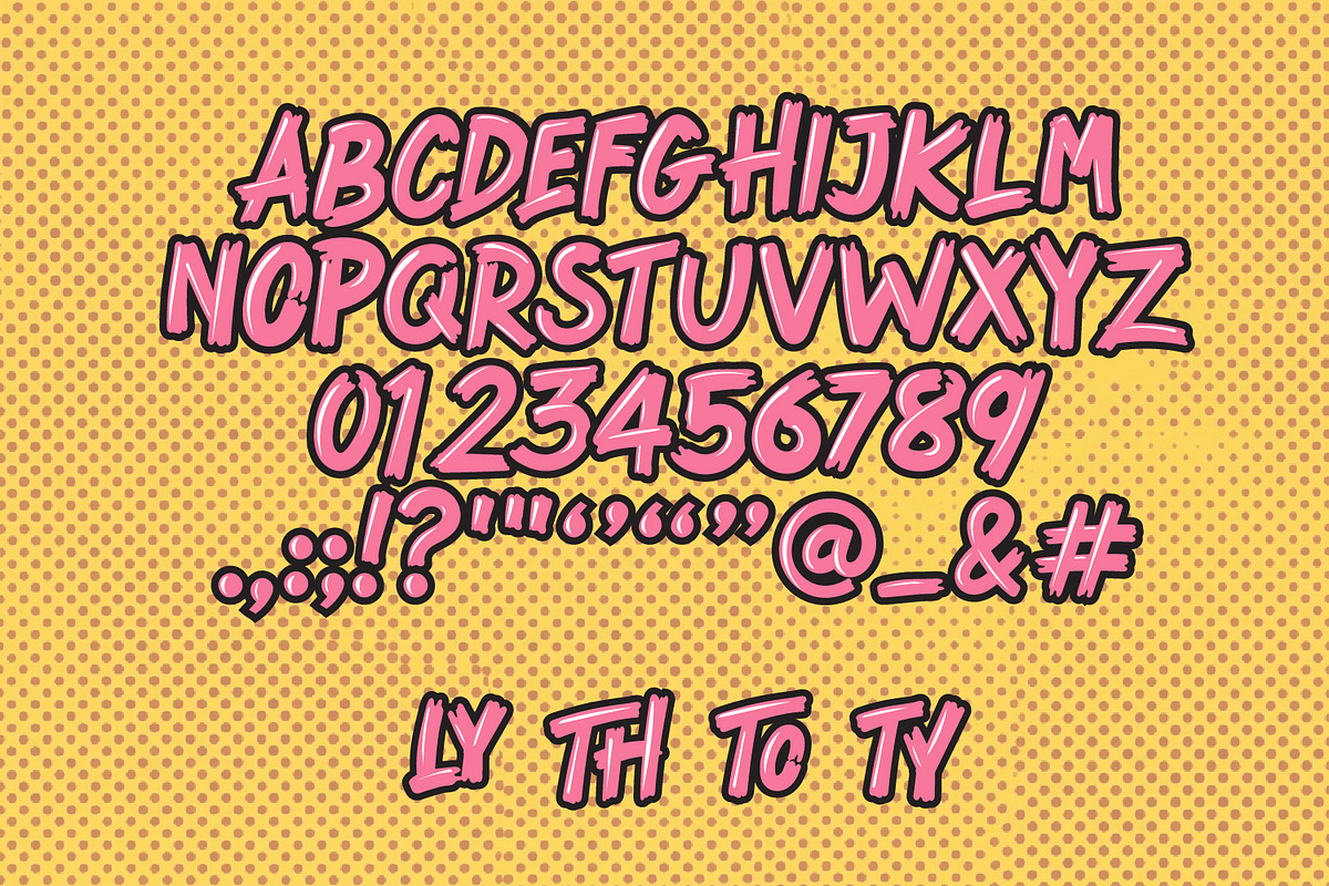 KNOCKWORK - Comic SVG Color Font, a Handwritten Font by Rashdrawn (Photo 6 of 7)